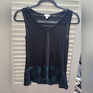 J Crew Black Holiday Tank Top Xxs